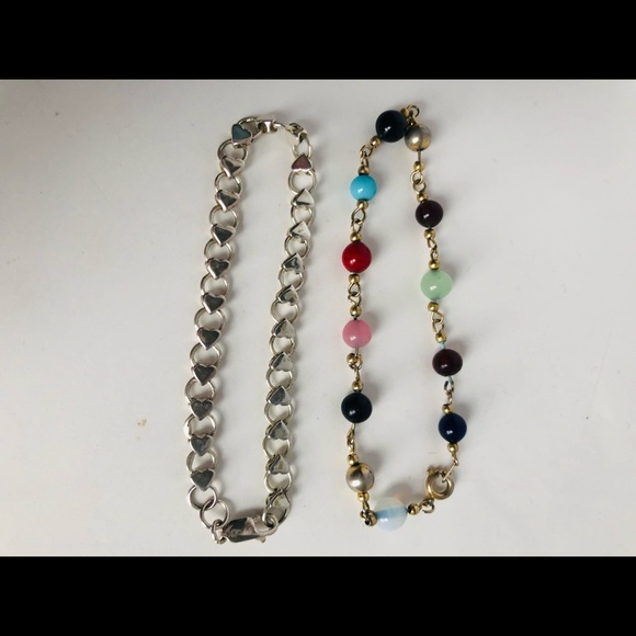 1 Beaded and 1 Sterling Silver Bracelet - Picture 2 of 7